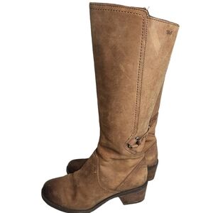 Teva Waterproof Tall Riding Boots Strap Buckle Tan Size 6.5